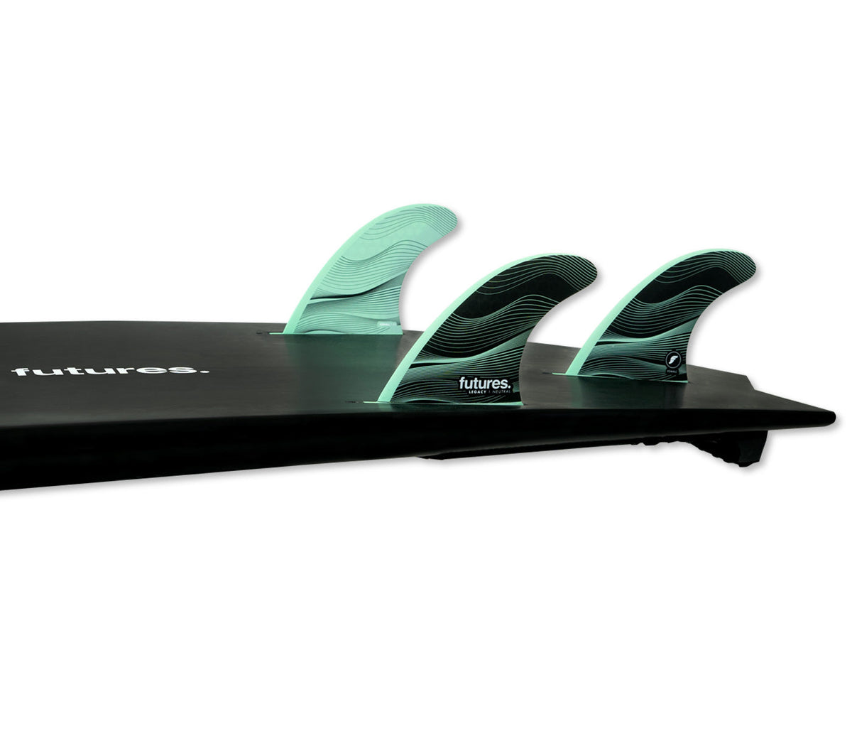 Futures Legacy Series Neutral Honeycomb Thruster in Green, F3 - X-SMALL in board