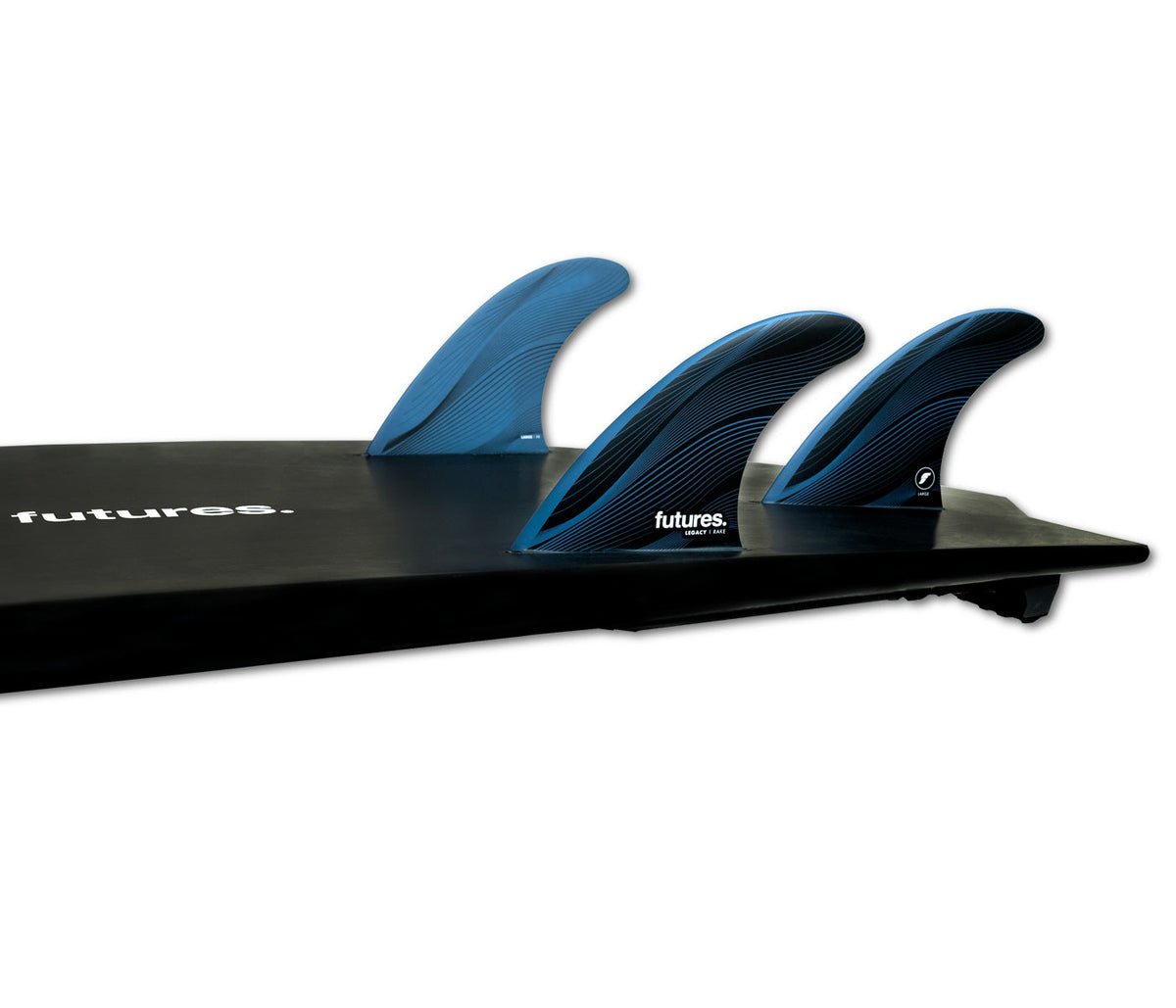 Futures Legacy Series Rake Honeycomb Thruster in Blue, R8 - LARGE centre fin
