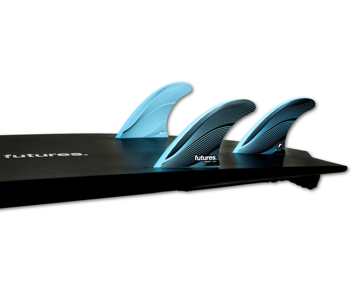 Futures Legacy Series Rake Honeycomb Thruster in Blue, R4 - SMALL centre fin
