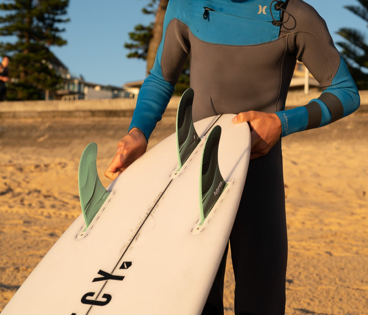 Futures Legacy Series Neutral Honeycomb Thruster in Green, F3 - X-SMALL detail