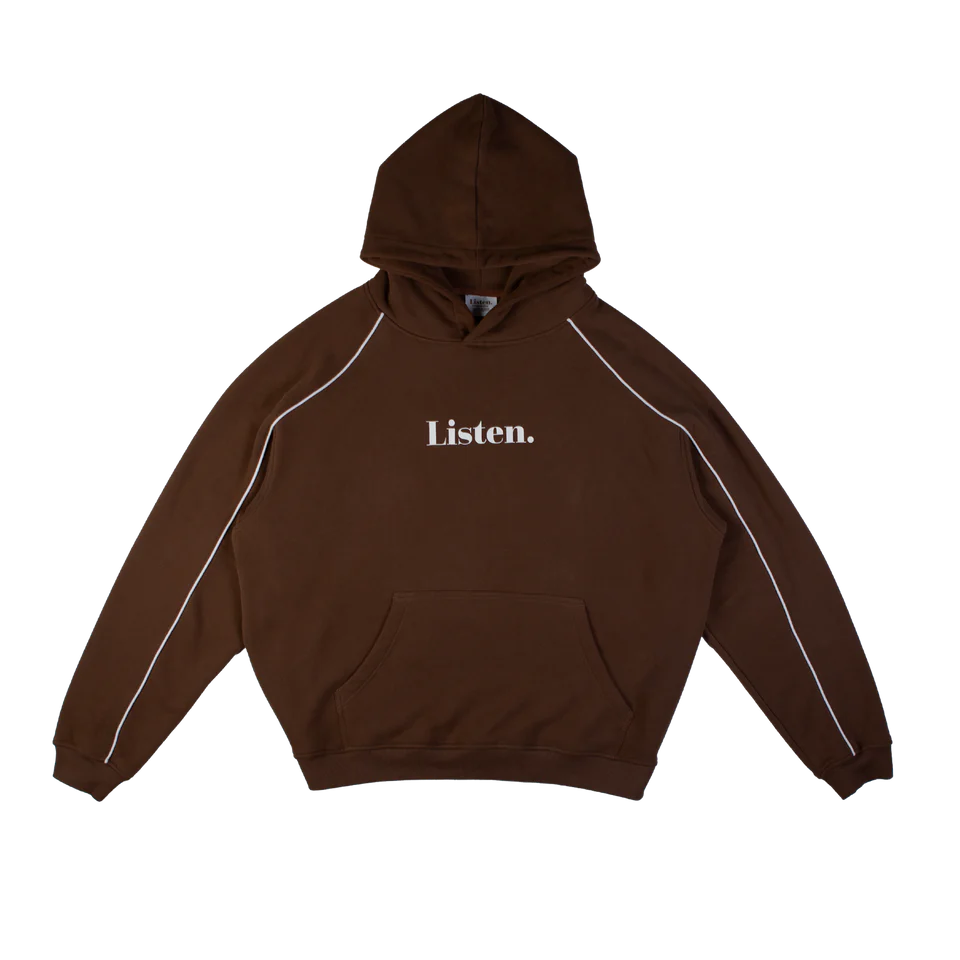 Listen - Piping Hood - brown - Board Store LISTENHoodie  