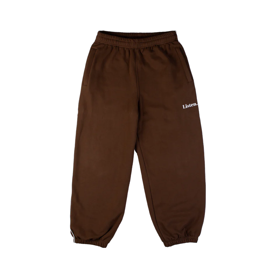 Listen - Piping Sweat Pants - brown - Board Store LISTENsweatpants  