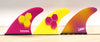 Futures AM3 Honeycomb - Pink / Yellow - Board Store FuturesFins