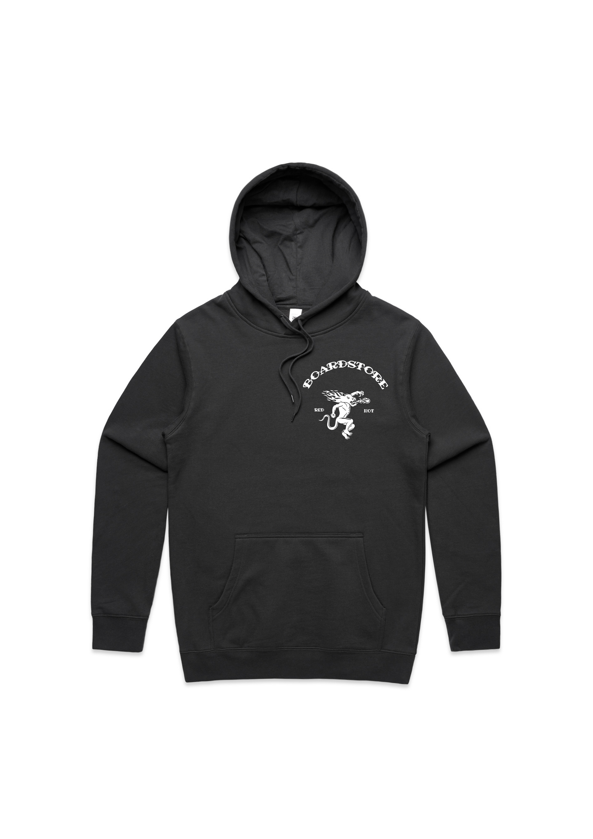 Boardstore Fireball Hood - Black / White Print - Board Store Board StoreTee Shirt  