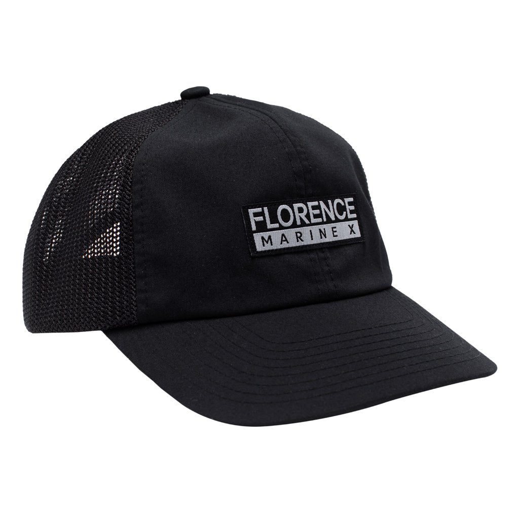 Florence Marine X - Unstructured Trucker Hat / Black - Board Store Florence Marine Xsun protection  