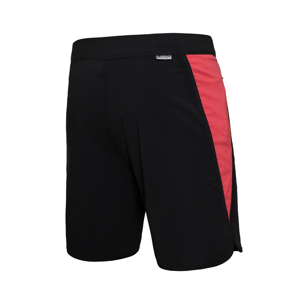 Black and clearance red board shorts