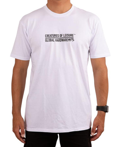 Creatures - GLOBAL HARDWARE S/S TEE : WHITE - Board Store CreaturesTee Shirt