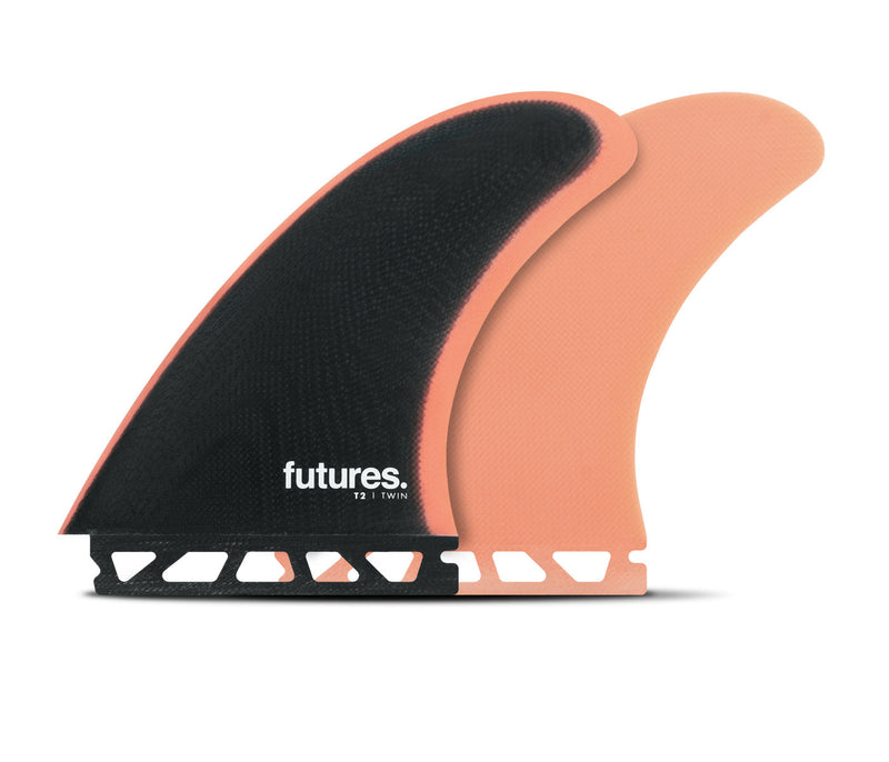 Futures T2 Twin - Black/Salmon - Board Store FuturesFins  