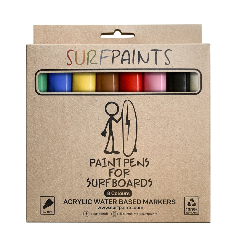 SurfPaints - Premium 8 Pack - Primary Set - Board Store Surf PaintAccessories  