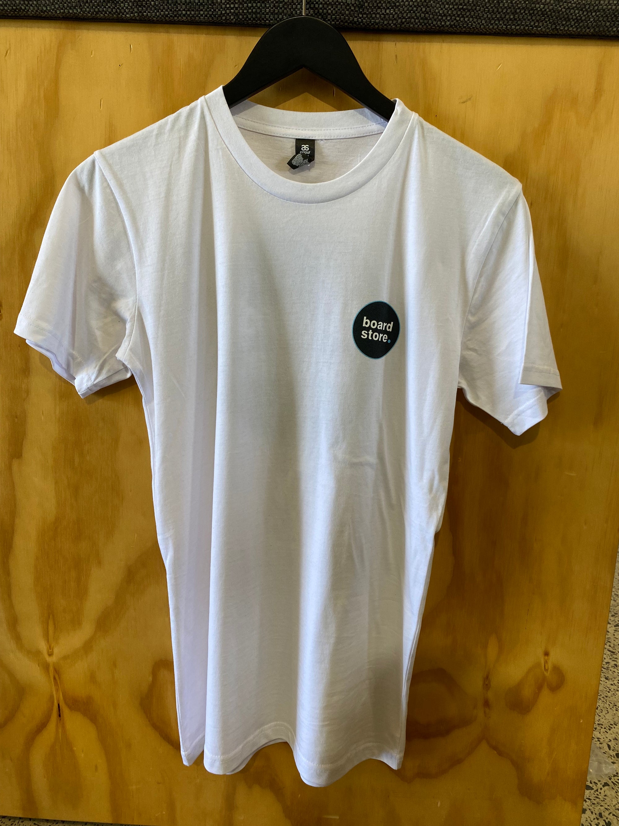 Boardstore circle logo Tee (NEW)- WHITE - Board Store Board StoreTee Shirt  