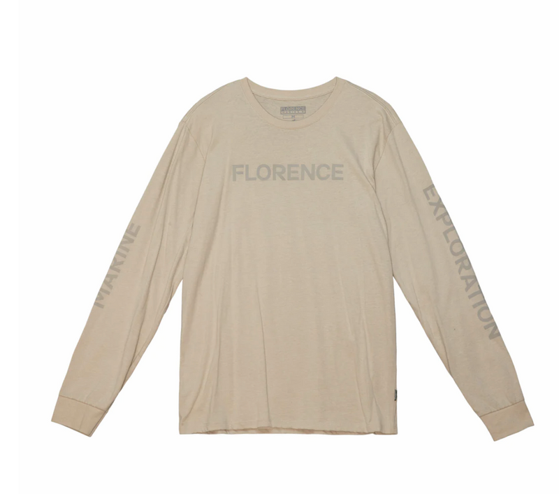 Florence Marine X - Echo Organic Long sleeve T-Shirt TAN - Board Store Florence Marine XShirts & Tops  