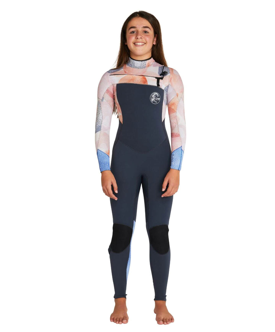 O'Neill - Girl's Bahia 3/2mm Steamer Chest Zip (GUNMTL/IMO/IMO2/IMO2) - Board Store O'neillWetsuits  