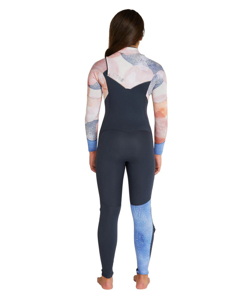 O'Neill - Girl's Bahia 3/2mm Steamer Chest Zip (GUNMTL/IMO/IMO2/IMO2) - Board Store O'neillWetsuits  