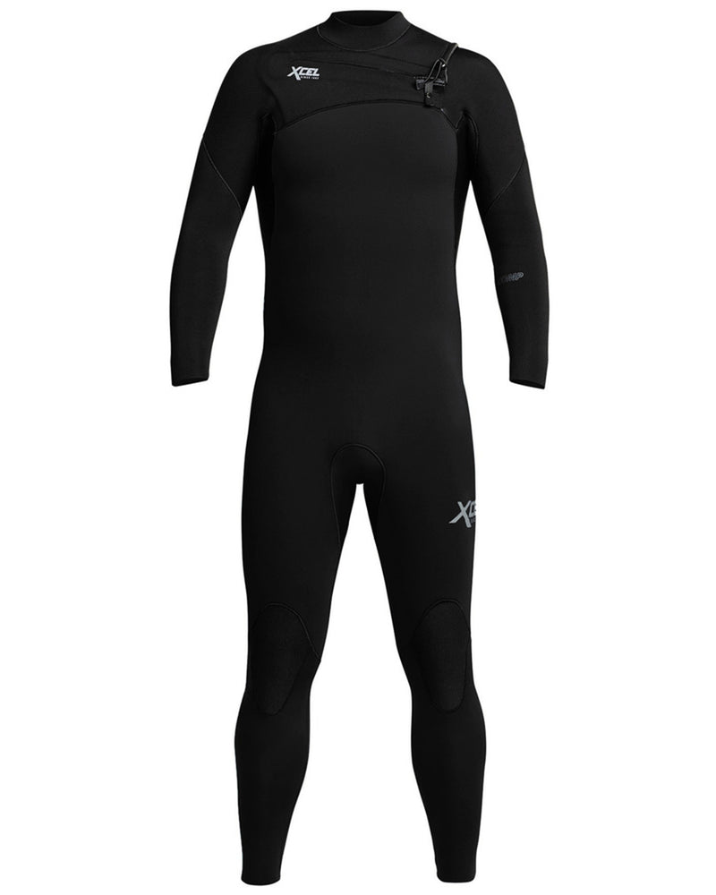 MENS XCEL COMP 3/2 FULL WETSUIT (BLACK) - CHEST ZIP 2022 - Board Store XcelWetsuits  